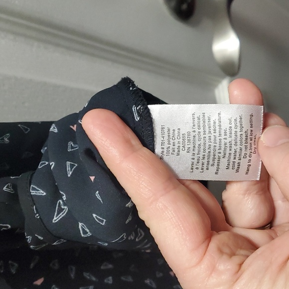 Heart Print Tunic Tie-Waist Top XL - Picture 6 of 7